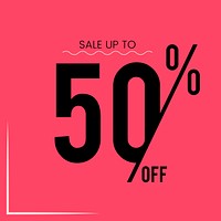 Sale up to 50% off vector