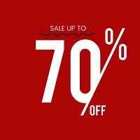 Sale up to 70 percent off promotion vector