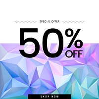 Special offer 50% off vector
