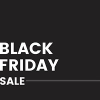 Black Friday sale announcement sign vector