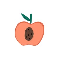 Fresh peach healthy ingredient vector