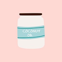 Coconut oil healthy ingredient vector