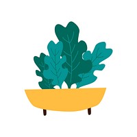 Bowl with organic greens healthy food vector