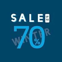 Sale 70% discount badge vector