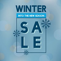 Winter sale into the new season vector