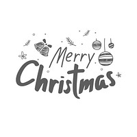 Merry Christmas greeting phrase typography style