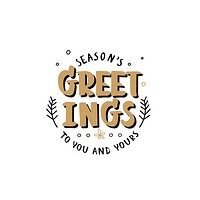 Christmas Season's Greeting's typography style