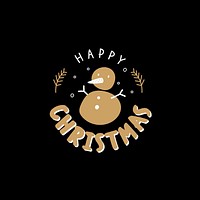 Happy Christmas holiday greeting typography style