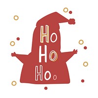 Christmas holiday Ho Ho Ho greeting typography style