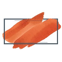 Orange watercolor banner design vector