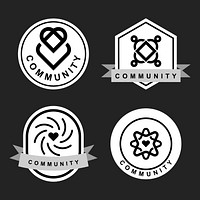 Set of community branding logo design samples