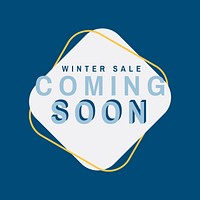 Winter sale coming soon vector