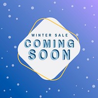 Winter sale coming soon vector