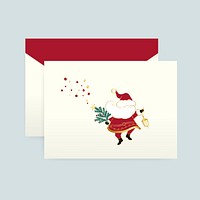 Santa Claus on a Christmas card vector