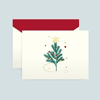 Christmas card with an envelope vector