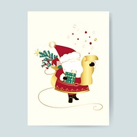 Santa Claus Christmas card vector