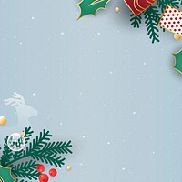 Christmas doodle on light blue background vector