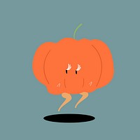 Organic pumpkin cartoon character vector