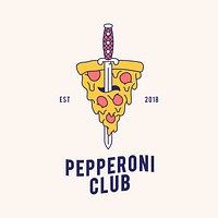 Pepperoni pizza design vector