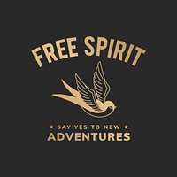 Free spirit vintage logo vector