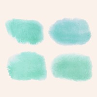Turquoise watercolor style banner vector