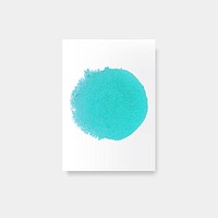 Turquoise watercolor style poster vector
