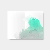 Turquoise watercolor style brochure vector