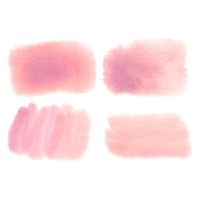 Pink watercolor style banner vector set