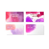 Colorful watercolor style card vector