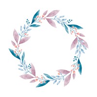Watercolor wreath graphic vector design