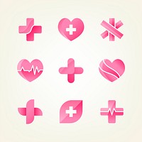 Set of medical icons 3D designs