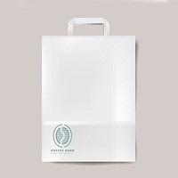 Paper bag mockup isolated vector
