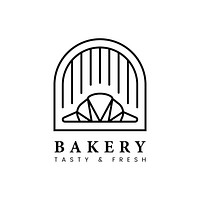 Fresh bakery pastry shop logo vector