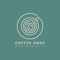 Premium quality coffee shop logo vector