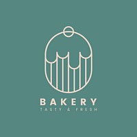 Fresh bakery pastry shop logo vector