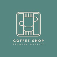 Premium quality coffee shop logo vector