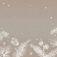 Gray background with winter decoration vector