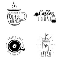Set of coffee shop logos vector