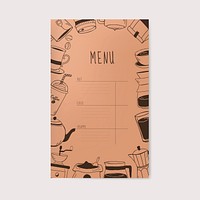 Coffee shop and cafe menu vector