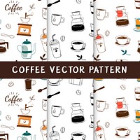 Coffee house and cafe seamless background vector