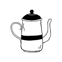 Pot of hot coffee icon vector