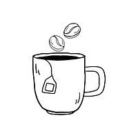 Mug of hot tea cafe icon vector