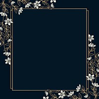 Empty floral frame design vector