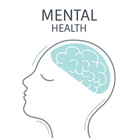 Mental health and a healthy mind vector