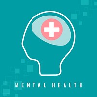 Mental health and a healthy mind vector