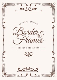 Vintage border and frames vector