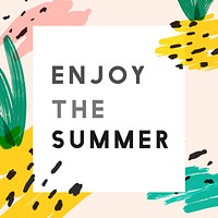 Enjoy the summer memphis design vector