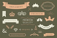 Vintage premium quality design element vectors