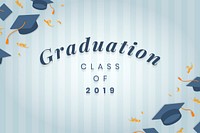 Graduation class of 2019 vector
