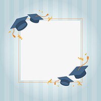 Graduation background with mortar boards vector